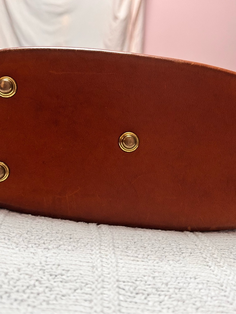 Vintage Dooney & Bourke Cognac Pebbled Leather Satchel with Crossbody Strap - Picture 3 of 8